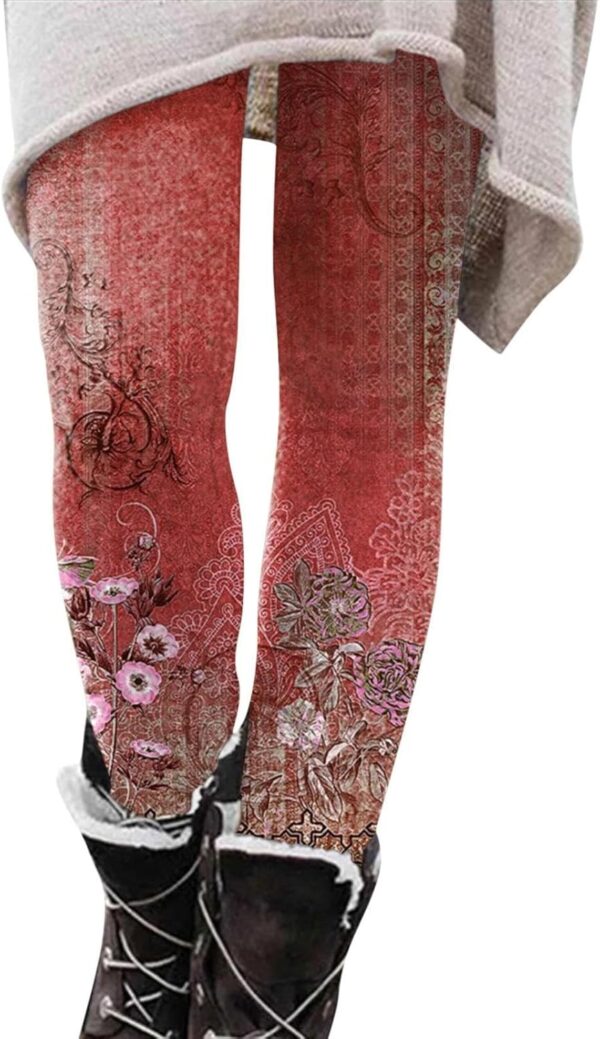 Leggings da donna HUYTBYG fiori vintage yoga corsa alta-0