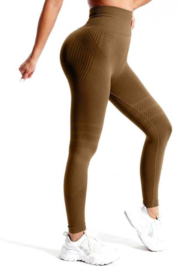 Leggings donna palestra vita alta senza cuciture HUYTBYG-3