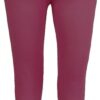 Leggings Donna Premaman Extra Lunghi Pelle Look Chino Rosso-1