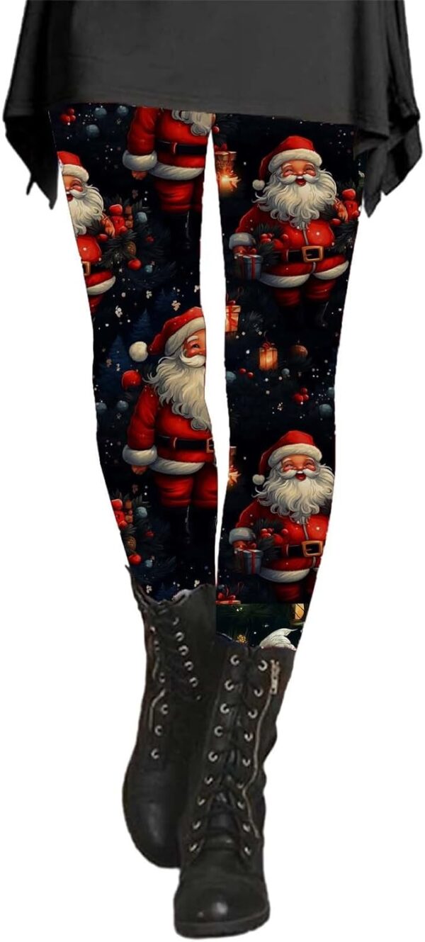 Leggings natalizi donna Babbo Natale HUYTBYG comodi yoga-1