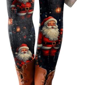 Leggings natalizi donna Babbo Natale HUYTBYG comodi yoga-0