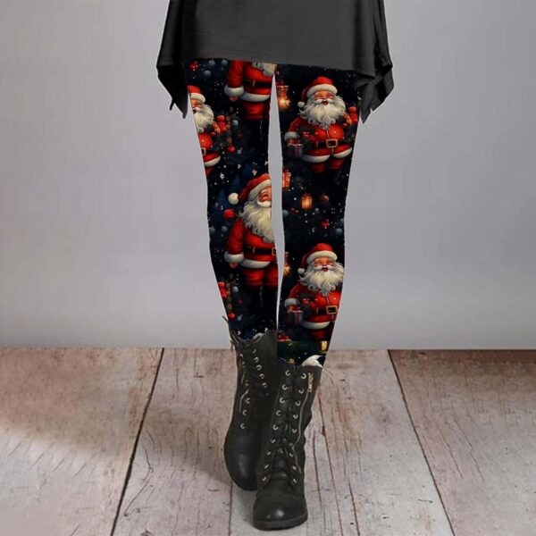 Leggings natalizi donna Babbo Natale HUYTBYG comodi yoga-5