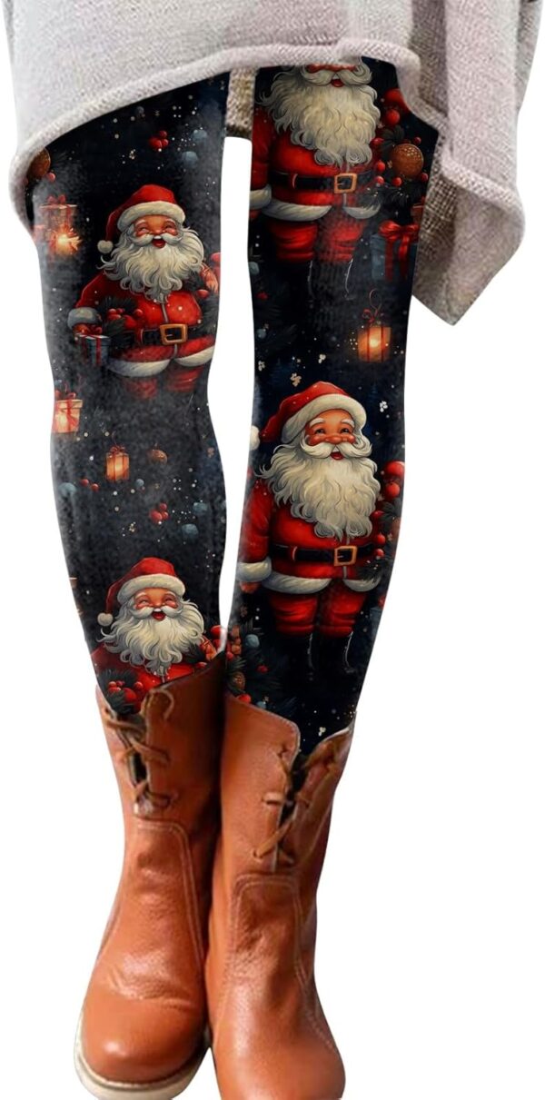 Leggings natalizi donna Babbo Natale HUYTBYG comodi yoga-0