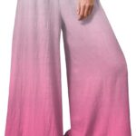 Pantaloni a palazzo donna vita alta stampa sfumata CRX-0