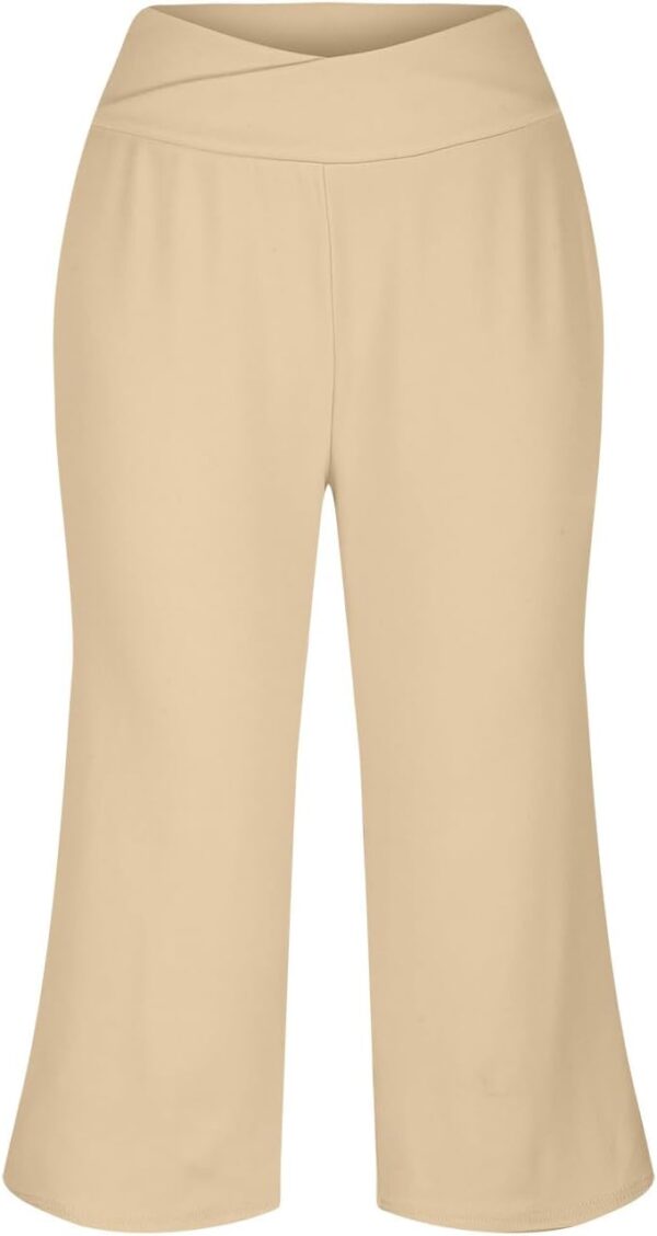 Pantaloni donna gamba larga Trendy Capri Pants yoga viaggio-3