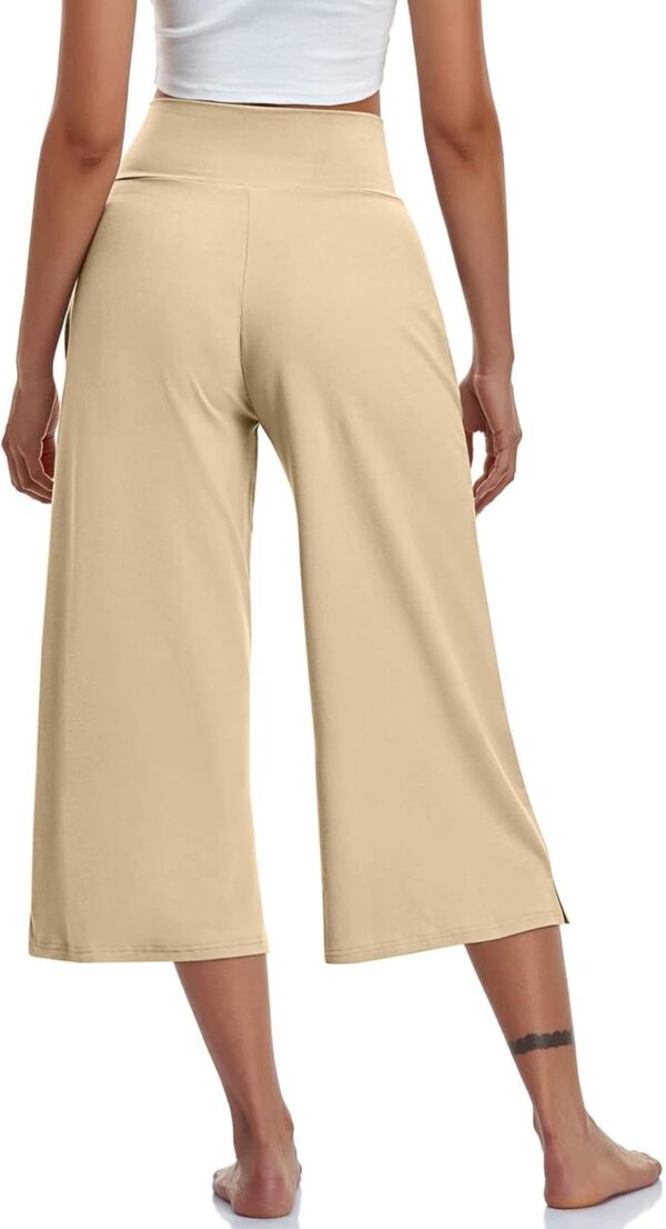 Pantaloni donna gamba larga Trendy Capri Pants yoga viaggio-4