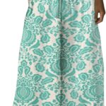 Pantaloni donna misto lino vita alta floreale CRX-0