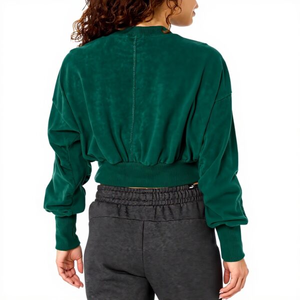 Felpa Donna Sweaty Betty Pile Cotone Riciclato Verde Retro