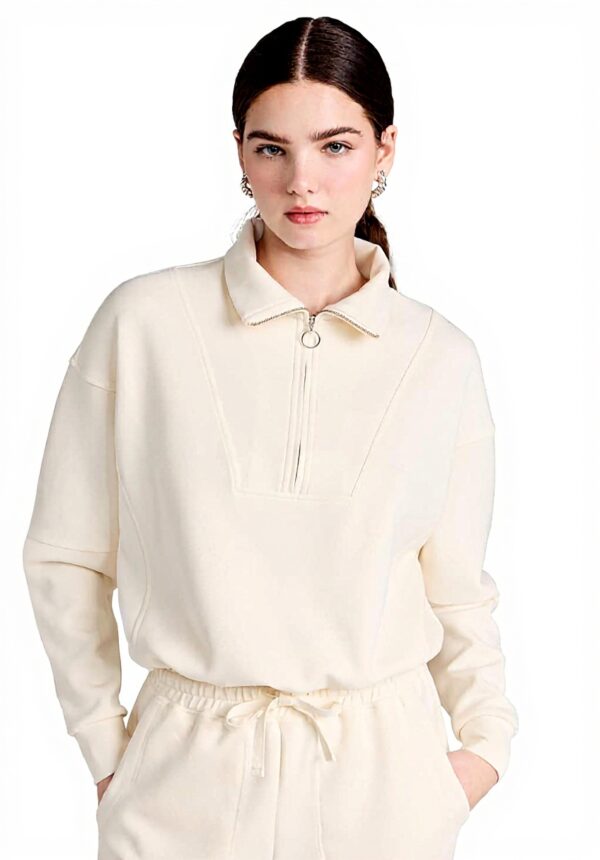 Felpa donna Sweaty Betty mezza zip tessuto riciclato