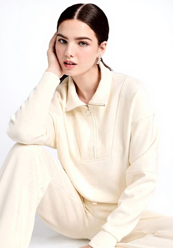 Felpa donna Sweaty Betty mezza zip tessuto riciclato