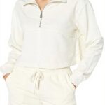 Felpa donna Sweaty Betty cotone mezza zip design spalle