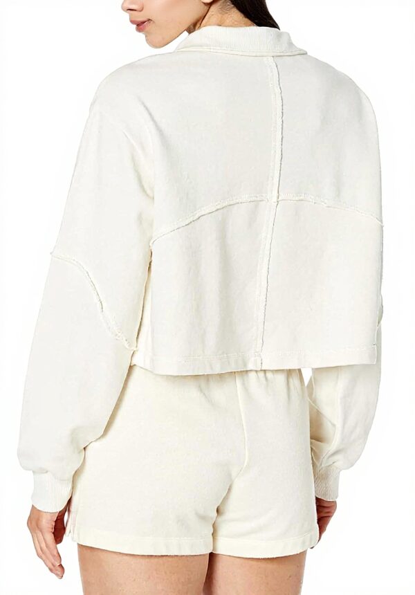 Felpa donna Sweaty Betty cotone mezza zip design spalle