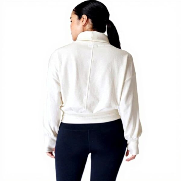 Sweaty Betty Maglione Pile Melody Luxe Donna Bianco