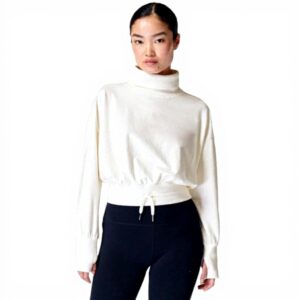 Sweaty Betty Maglione Pile Melody Luxe Donna Bianco