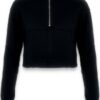 Felpa donna Sweaty Betty Revive mezza zip cotone nero