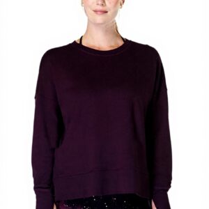 Felpa Donna Sweaty Betty After Class Longline Viola Ciliegia