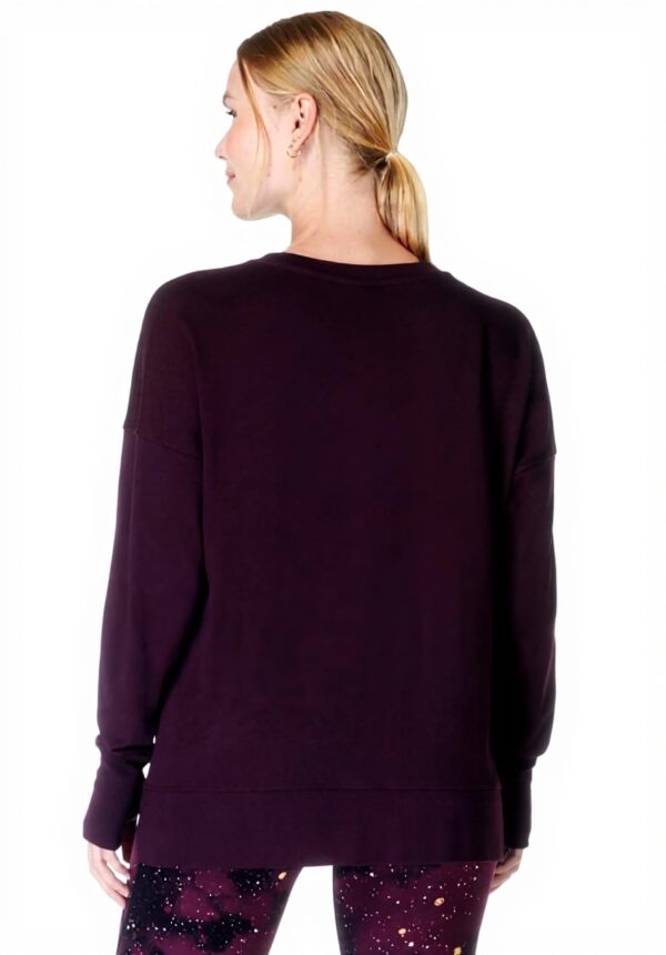 Felpa Donna Sweaty Betty After Class Longline Viola Ciliegia