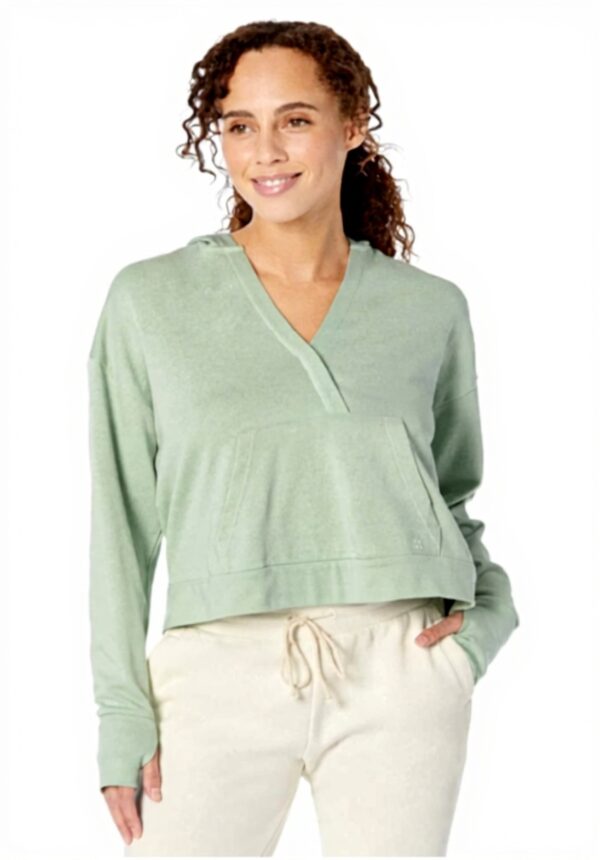 Felpa con cappuccio Sweaty Betty After Class Relaxed Verde