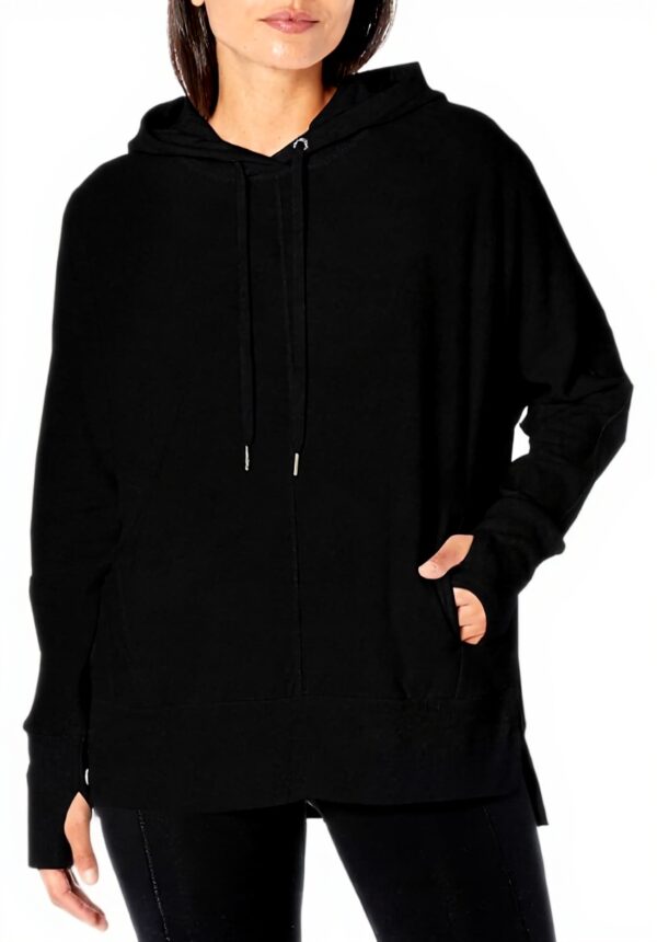 Felpa con cappuccio Sweaty Betty pile lusso donna nero
