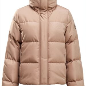 Giacche Donna Piumino Impermeabile Poliestere Beige-0